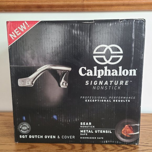 Calphalon Other - NEW Calphalon Signature Non-Stick 5-Qt Dutch Oven and Cover Lid NWT NIB